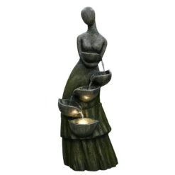 Northlight 39" LED Modern Woman Tiered Outdoor Garden Water Fountain -Northlight D716934S 1 1