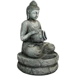Northlight 32" Buddha In Sukhasana Pose Outdoor Garden Water Fountain -Northlight D716936S 4