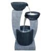 Northlight 32" Lighted Blue Modern Tiered Outdoor Garden Water Fountain -Northlight D716941S 1