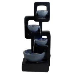 Northlight 32" Black & Gray 4-tier Modern Outdoor Garden Water Fountain -Northlight D716942S 1 1