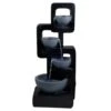 Northlight 32" Black & Gray 4-tier Modern Outdoor Garden Water Fountain