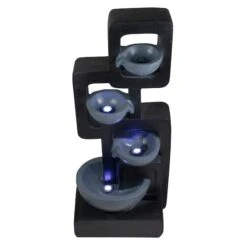 Northlight 32" Black & Gray 4-tier Modern Outdoor Garden Water Fountain -Northlight D716942S 3