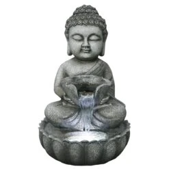 Northlight 22" Buddha In Sukhasana Pose Outdoor Garden Water Fountain -Northlight D716943S 1 1