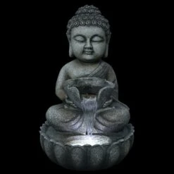 Northlight 22" Buddha In Sukhasana Pose Outdoor Garden Water Fountain -Northlight D716943S 3