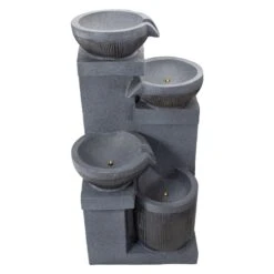 Northlight 23" LED Cascading 4-Tier Bowl Outdoor Water Fountain -Northlight D716944S 5