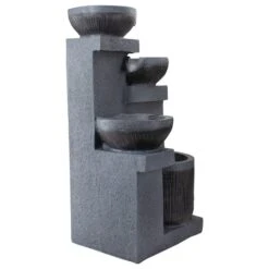 Northlight 23" LED Cascading 4-Tier Bowl Outdoor Water Fountain -Northlight D716944S 6