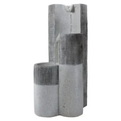 Northlight 24" Gray Speckled Modern Style 3-Tier Rainfall Outdoor Water Fountain -Northlight D716947S 1 1