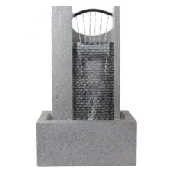 Northlight 23" Gray Modern Style Rainfall Outdoor Water Fountain 10 Northlight 23" Gray Modern Style Rainfall Outdoor Water Fountain -Northlight D716948S 1 1