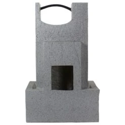 Northlight 23" Gray Modern Style Rainfall Outdoor Water Fountain 15 Northlight 23" Gray Modern Style Rainfall Outdoor Water Fountain -Northlight D716948S 6