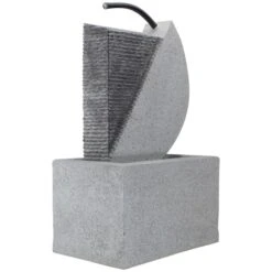 Northlight 20" Gray Modern Style Rainfall Outdoor Water Fountain -Northlight D716949S 3