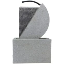 Northlight 20" Gray Modern Style Rainfall Outdoor Water Fountain -Northlight D716949S 4