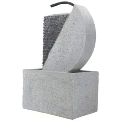 Northlight 20" Gray Modern Style Rainfall Outdoor Water Fountain -Northlight D716949S 5