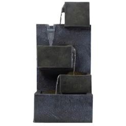 Northlight 19" Gray LED Lighted 5-Tier Rainfall Outdoor Water Fountain -Northlight D716951S 1 1