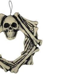 Northlight 18" Skull Head & Bones Halloween Wreath 13 Northlight 18" Skull Head & Bones Halloween Wreath -Northlight D736628S 5