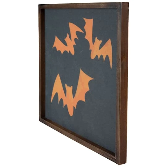 Northlight Orange Bat Silhouettes Framed Halloween Wall Décor 5 Northlight Orange Bat Silhouettes Framed Halloween Wall Décor - Image 3