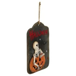 Northlight 10" Skeleton & Jack-O-Lantern Halloween Wall Sign 9 Northlight 10" Skeleton & Jack-O-Lantern Halloween Wall Sign -Northlight D736633S 2