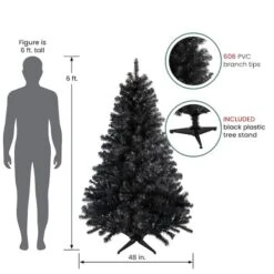 Northlight 6ft. Black Colorado Spruce Artificial Halloween Tree -Northlight D736636S 2