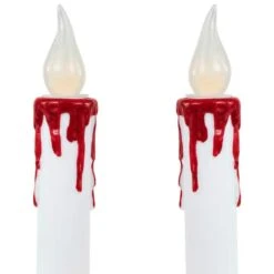 Northlight 9" Pre-Lit LED White & Red Halloween Candles, 2ct. 13 Northlight 9" Pre-Lit LED White & Red Halloween Candles, 2ct. -Northlight D736639S 4