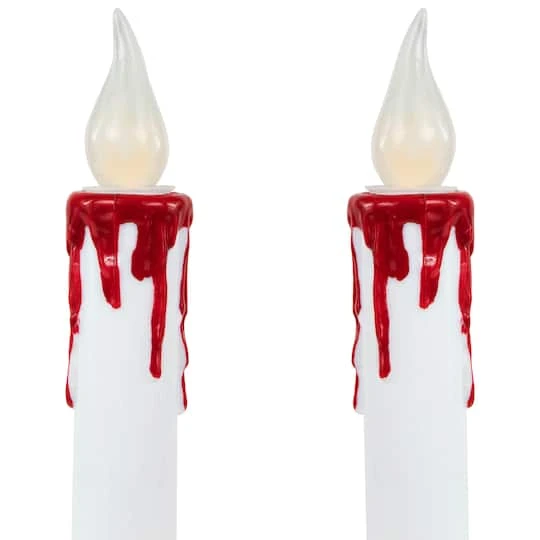 Northlight 9" Pre-Lit LED White & Red Halloween Candles, 2ct. 7 Northlight 9" Pre-Lit LED White & Red Halloween Candles, 2ct. - Image 5