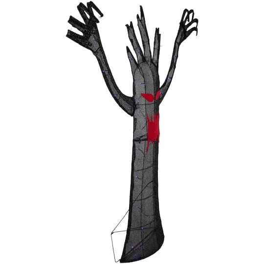 Northlight 55" LED Lighted Black Terrifying Tree Outdoor Halloween Decoration 7 Northlight 55" LED Lighted Black Terrifying Tree Outdoor Halloween Decoration - Image 5