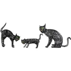 Northlight 28" LED Lighted Black Cat Family Outdoor Halloween Decoration -Northlight D736652S 4