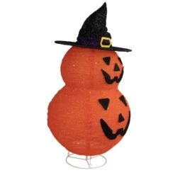 Northlight 34" Jack-O'-Lanterns In Witch's Hat Outdoor Halloween Decoration -Northlight D736655S 2