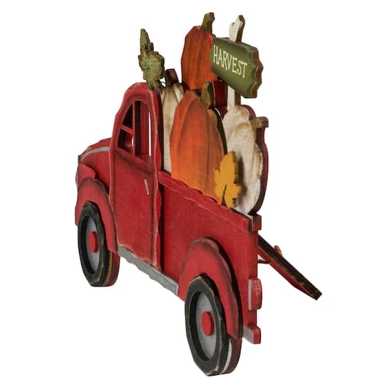 Northlight 14" Red Truck With Pumpkins Fall Harvest Sign Decoration 6 Northlight 14" Red Truck With Pumpkins Fall Harvest Sign Decoration - Image 4