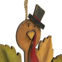 Northlight 12" Turkey With Pumpkin Fall Harvest Hanging Decoration -Northlight D736657S 4