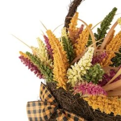 Northlight 22" Autumn Harvest Hanging Basket With Artificial Fall Foliage -Northlight D736660S 4