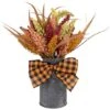 Northlight 18" Autumn Harvest Foliage In Canister Floral Decoration 1 Northlight 18" Autumn Harvest Foliage In Canister Floral Decoration -Northlight D736661S 1