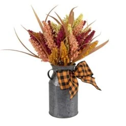 Northlight 18" Autumn Harvest Foliage In Canister Floral Decoration 11 Northlight 18" Autumn Harvest Foliage In Canister Floral Decoration -Northlight D736661S 3