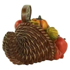 Northlight 8.5" Fall Harvest "Give Thanks" Cornucopia Decoration 11 Northlight 8.5" Fall Harvest "Give Thanks" Cornucopia Decoration -Northlight D736667S 4