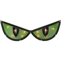 Northlight 20" Lighted Green Eyes Halloween Window Silhouette Decoration -Northlight D736706S 1 1