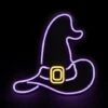 Northlight 15" Purple LED Neon Style Witch Hat Halloween Window Silhouette 1 Northlight 15" Purple LED Neon Style Witch Hat Halloween Window Silhouette -Northlight D736712S 1