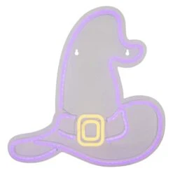 Northlight 15" Purple LED Neon Style Witch Hat Halloween Window Silhouette 10 Northlight 15" Purple LED Neon Style Witch Hat Halloween Window Silhouette -Northlight D736712S 2