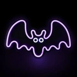 Northlight 25 Northlight 15" Purple LED Neon Style Purple Bat Halloween Window Silhouette