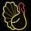 Northlight 15" LED Neon Style Fall Harvest Turkey Window Silhouette