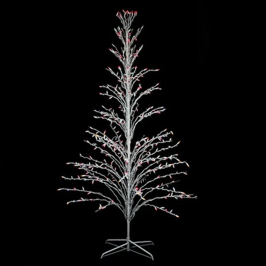 Northlight 9ft. Pre-Lit Outdoor Cascade Twig Artificial Christmas Tree, Multicolor Lights 4 Northlight 9ft. Pre-Lit Outdoor Cascade Twig Artificial Christmas Tree, Multicolor Lights - Image 2