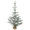 Northlight 3ft. Unlit Snow-Covered Slim Pine Artificial Christmas Tree In Jute Base