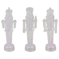 Northlight 7.5" LED Icy Crystal Nutcracker Christmas Figurine Set -Northlight D755909S 4