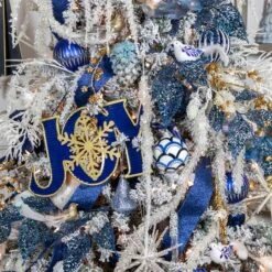 Northlight Glittered Blue Fern Christmas Spray 14 Northlight Glittered Blue Fern Christmas Spray -Northlight D755922S 5