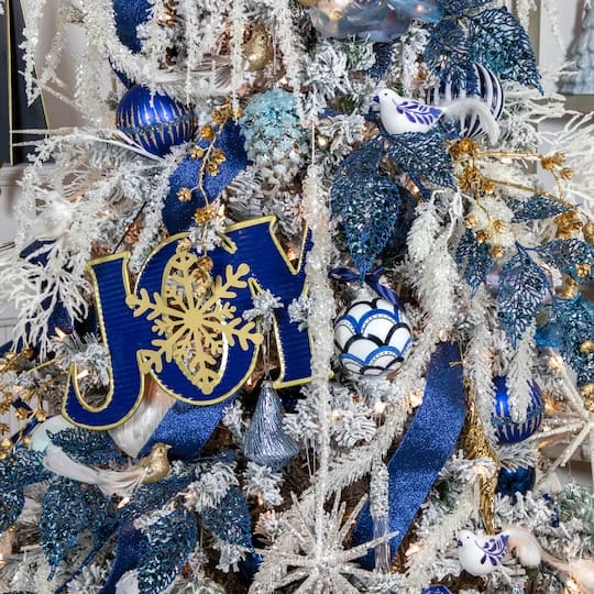 Northlight Glittered Blue Fern Christmas Spray 8 Northlight Glittered Blue Fern Christmas Spray - Image 6