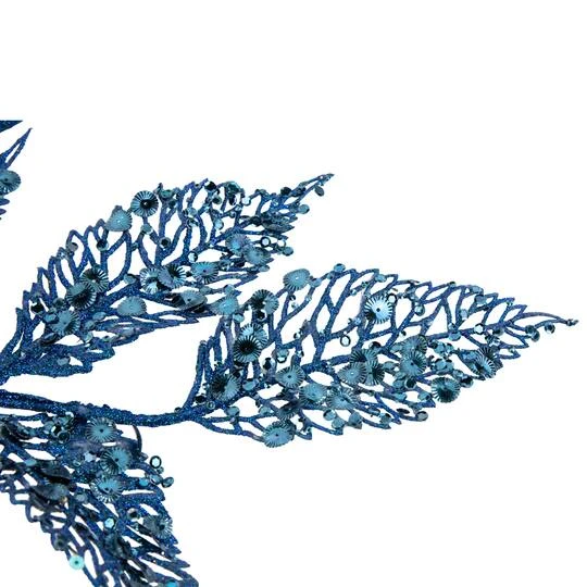 Northlight Glittered Blue Fern Christmas Spray 9 Northlight Glittered Blue Fern Christmas Spray - Image 7