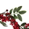 Northlight 5ft. Christmas Leaves & Red Berries Artificial Garland