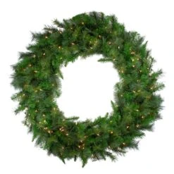 Northlight 60" Pre-Lit LED Artificial Christmas Canyon Pine Wreath