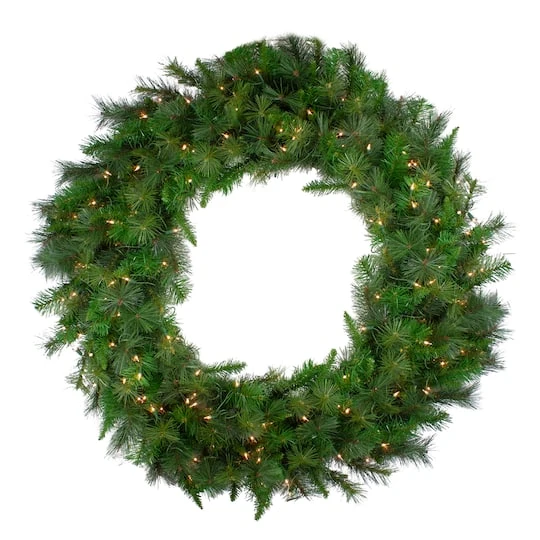 Northlight 60" Pre-Lit LED Artificial Christmas Canyon Pine Wreath 3 Northlight 60" Pre-Lit LED Artificial Christmas Canyon Pine Wreath