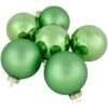 Northlight 6ct. 3" Shiny & Matte Green Glass Ball Ornaments 2 Northlight 6ct. 3" Shiny & Matte Green Glass Ball Ornaments -Northlight D756281S 1