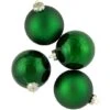 Northlight 4ct. 4" Green 2-Finish Glass Ball Ornaments 2 Northlight 4ct. 4" Green 2-Finish Glass Ball Ornaments -Northlight D756282S 1