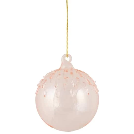 Northlight 3" Pink Iridescent Glass Ball Ornament 3 Northlight 3" Pink Iridescent Glass Ball Ornament