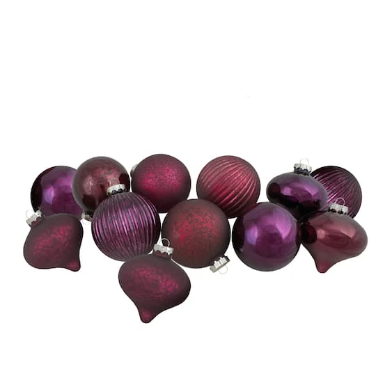 Northlight 12ct. Jewel Tone Glass Onion & Ball Ornaments 3 Northlight 12ct. Jewel Tone Glass Onion & Ball Ornaments